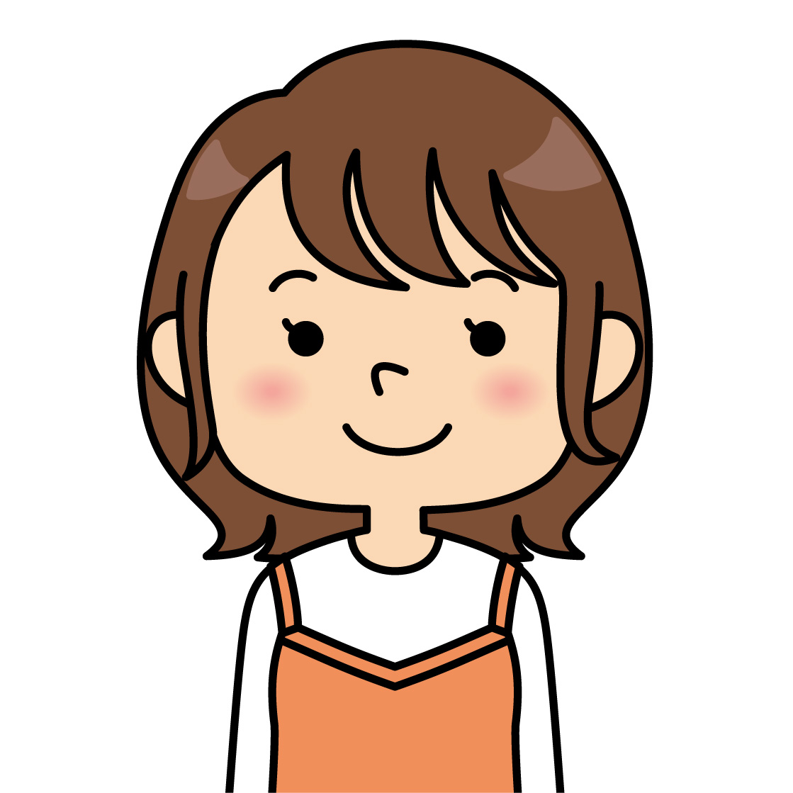 20代女性のイラスト画像