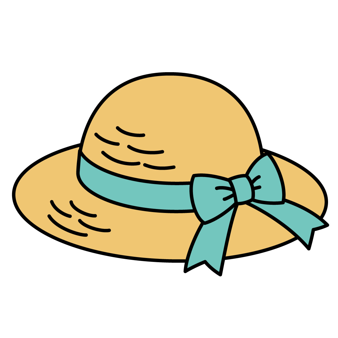 麦わら帽子のイラスト画像
