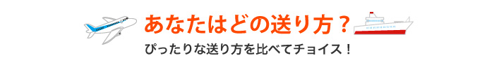 あなたはどの送り方？
